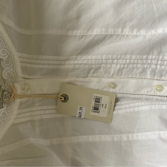 Lucky brand Yasmin Eyelet Top NWT - Picture 3 of 5